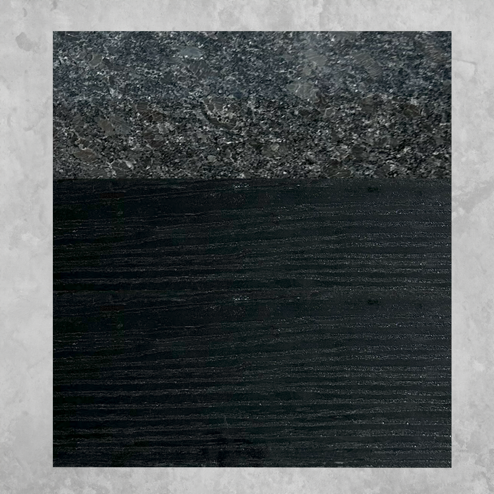 8ft Outdoor Kitchen - Black Cabinet w/ Black Granite Countertop