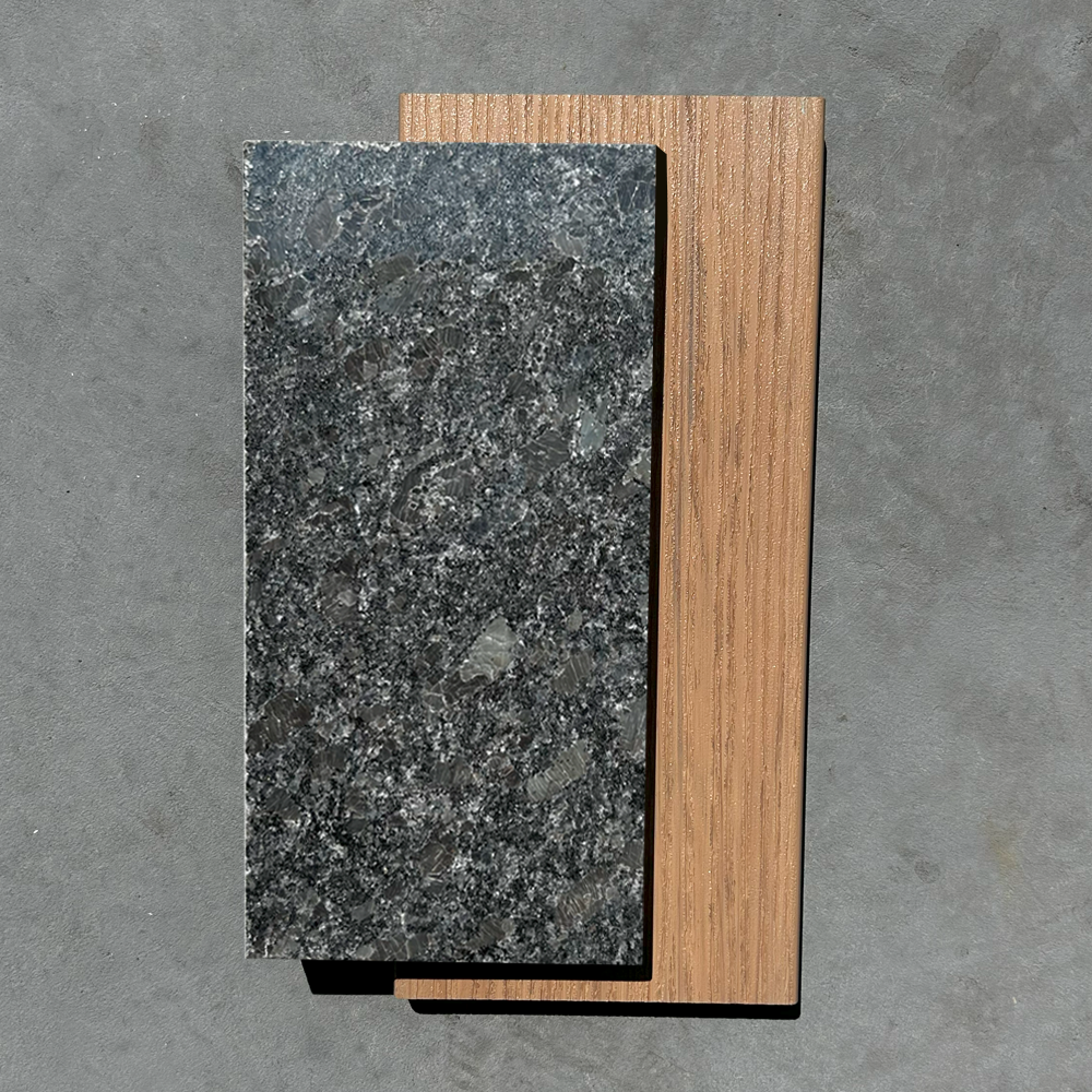 6ft Outdoor Kitchen - Cedar Cabinet w/ Black Granite Countertop