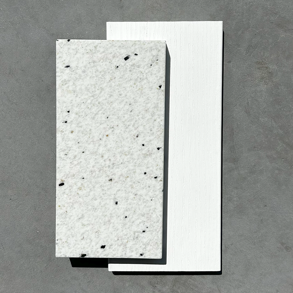 6ft Outdoor Kitchen - White Cabinet w/ White Granite Countertop