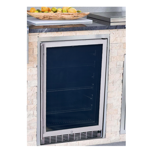 refr2b outdoor refrigerator with glass door
