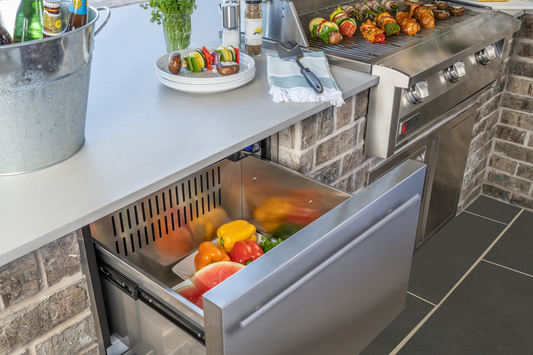 Stainless Steel - Double Drawer Outdoor Refrigerator