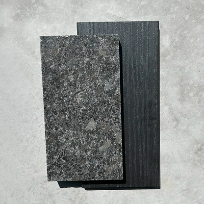 8ft Outdoor Kitchen - Black Cabinet w/ Black Granite Countertop