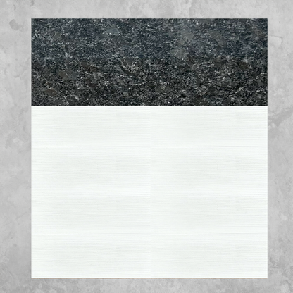 8ft Outdoor Kitchen - White Cabinet w/ Black Granite Countertop