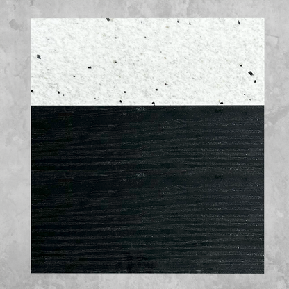 8ft Outdoor Kitchen - Black Cabinet w/ White Granite Countertop